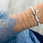 Boho Rose Map Bracelets & Bangles for Women