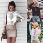 Women's Long Sleeve Casual Lace Top