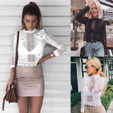 Women's Long Sleeve Casual Lace Top