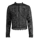 Women's Long Sleeve Casual Lace Top