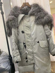 Women's Real Thick Outerwear Fur Coat For Winter