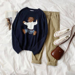 Women's Two-Piece Bear Sweater + High Waist Jeans