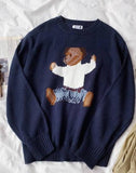 Women's Two-Piece Bear Sweater + High Waist Jeans