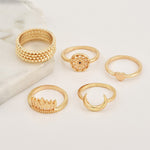 9pcs/set Vintage Gold Rings