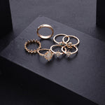 13pcs / Set Fashion Bohemian Moon Opals Rings for Women