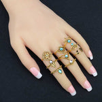 9 Pcs/Set Gold Silver Ring for Women