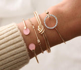 Women Arrow Bangle Bracelet Four-piece Set