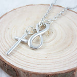 Casual Silver Chain Cross Necklace