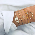 5 Pcs/ Set Chain Bracelet