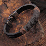 Mens Vintage Leather Wristband