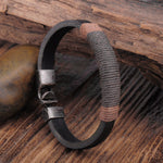 Mens Vintage Leather Wristband