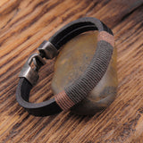 Mens Vintage Leather Wristband