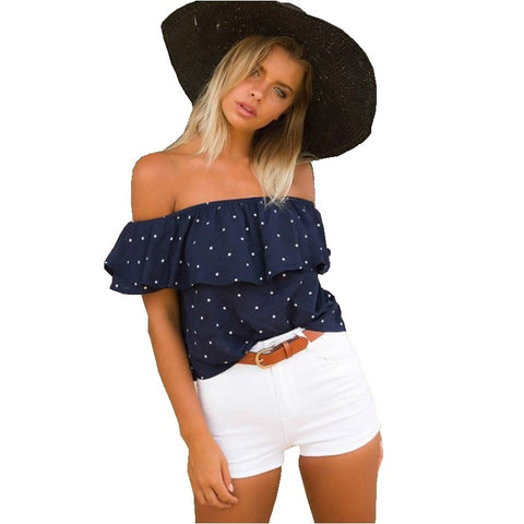 Women's Off shoulder Summer Crop Top