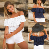 Women's Off shoulder Summer Crop Top