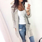 Women Long Sleeve loose knitting cardigan sweater