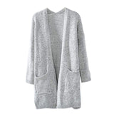 Women Long Sleeve loose knitting cardigan sweater