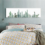 Canvas Print Long Painting Mini Desert Plant Cactus