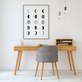 Moon Phases Prints Canvas Poster