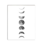 Moon Phases Prints Canvas Poster