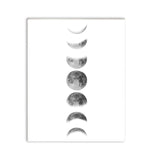 Moon Phases Prints Canvas Poster