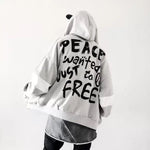 "Peace wanted just to be free" men's streetstyle hoodie