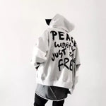 "Peace wanted just to be free" men's streetstyle hoodie