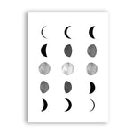 Moon Phases Prints Canvas Poster