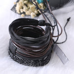 Trendy Style Mens Leather Bracelet