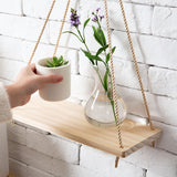 sling racks flower pots storage rack wall pendant decorative wooden hanging pendant