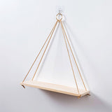 sling racks flower pots storage rack wall pendant decorative wooden hanging pendant