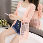 Thin knit cardigan sweater