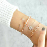 4pcs/1set Gold Color Bracelet