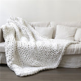 Hand Chunky Knitted Blanket