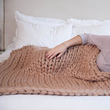 Hand Chunky Knitted Blanket