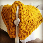 Hand Chunky Knitted Blanket