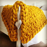 Hand Chunky Knitted Blanket