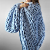 Hand Chunky Knitted Blanket