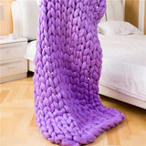 Hand Chunky Knitted Blanket