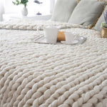 Hand Chunky Knitted Blanket