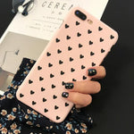 Pink/Black Lovers Hard Matte Phone Case