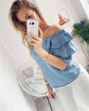 Casual Women Off Shoulder Blouse