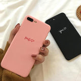 Pink Me Black You love Heart Shape Lovers PC Hard Phone Case