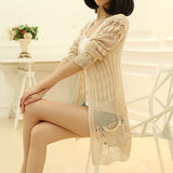 Thin knit cardigan sweater