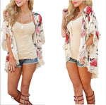 Women's Floral Loose Cardigan Top