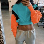 2018 Streetwear Long Sleeve Crop Top Sweatshirt