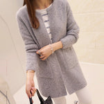 Long Knitted Women Cardigan