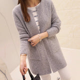 Long Knitted Women Cardigan