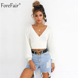 V Neck Style croptop sweater