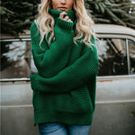 Women's Knitted Retro Long Turtleneck