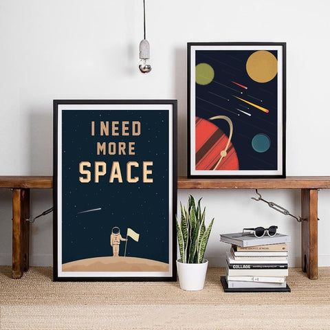 Space Poster Wall Art Canvas